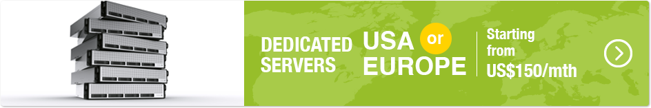 Dedicated Servers In USA, Europe or Singapore